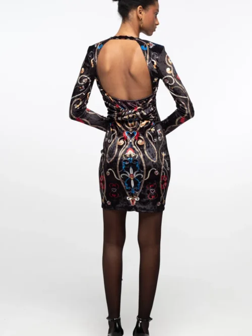 Peace & Chaos Dusk Bodycon Dress - Velvet Φόρεμα - Image 7