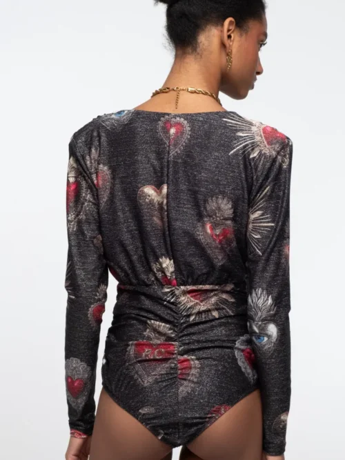 γυναικείο κορμάκι με ιδιαίτερο σχέδιο από την peace and chaos, elisium bodysuit