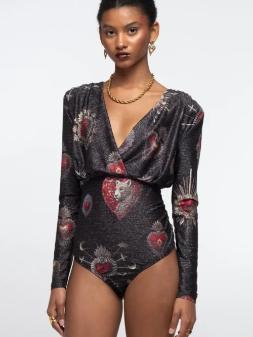 γυναικείο κορμάκι με ιδιαίτερο σχέδιο από την peace and chaos, elisium bodysuit