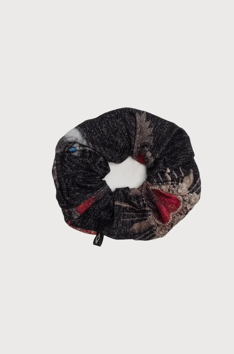 λαστιχάκι για τα μαλλιά με ιδιαίτερο σχέδιο από την peace and chaos, elisium scrunchie