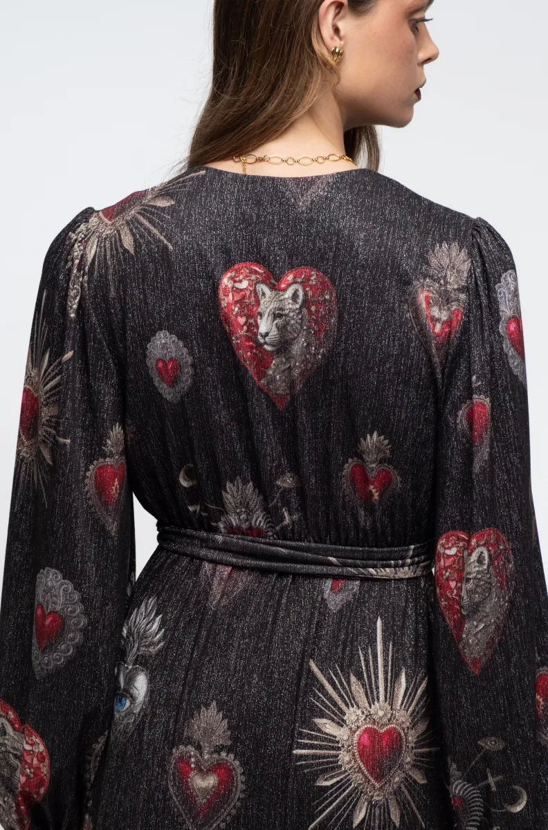 γυναικείο φόρεμα με διάφορα χρώματα από την peace and chaos, elisium wrap dress