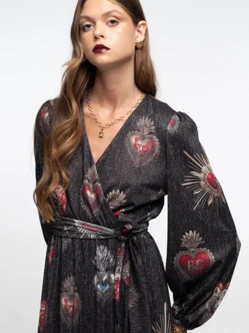 Peace & Chaos Elisium Wrap Dress - Lurex Φόρεμα - Image 6