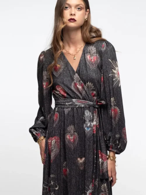 Peace & Chaos Elisium Wrap Dress - Lurex Φόρεμα - Image 7