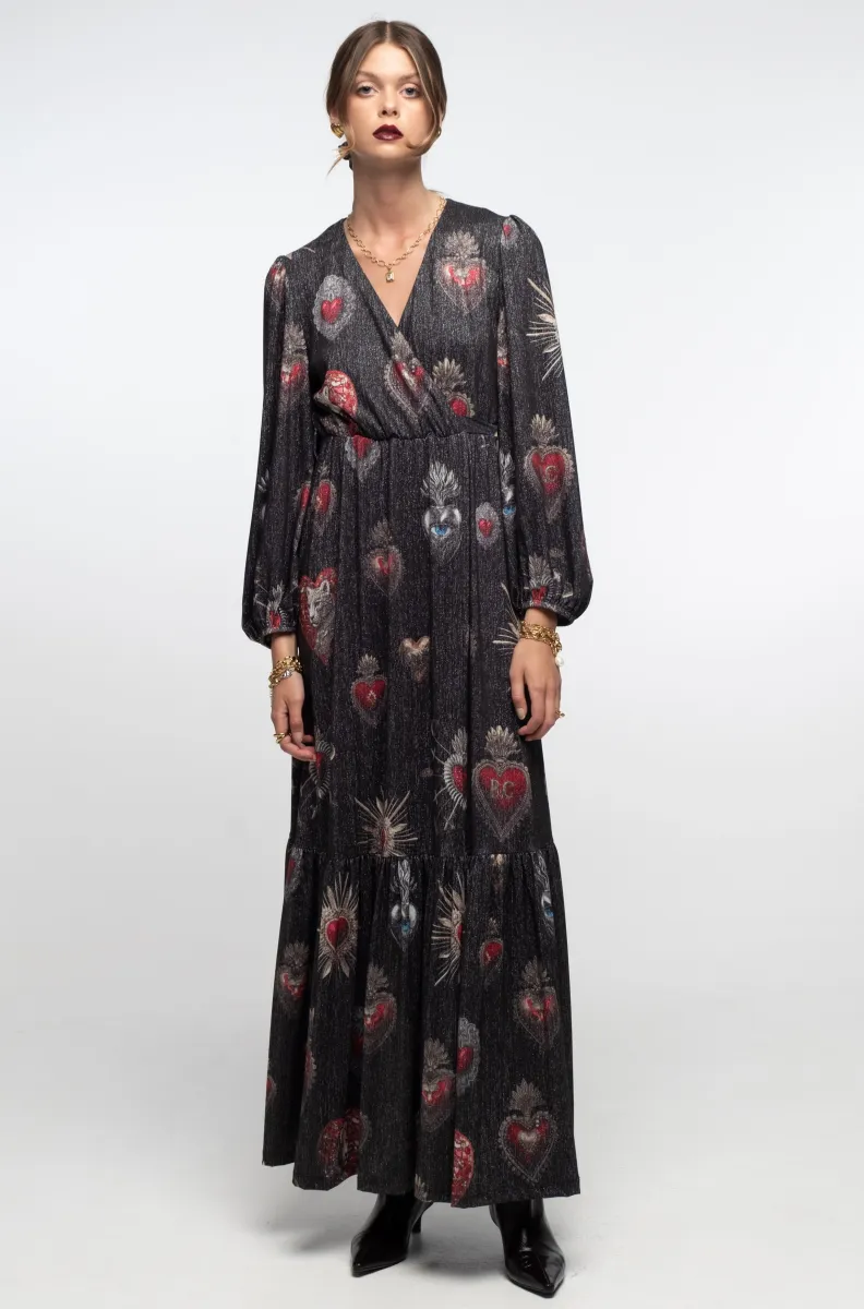 γυναικείο φόρεμα με διάφορα χρώματα από την peace and chaos, elisium wrap dress