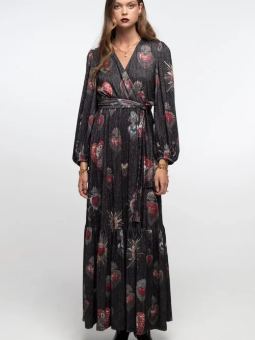 γυναικείο φόρεμα με διάφορα χρώματα από την peace and chaos, elisium wrap dress