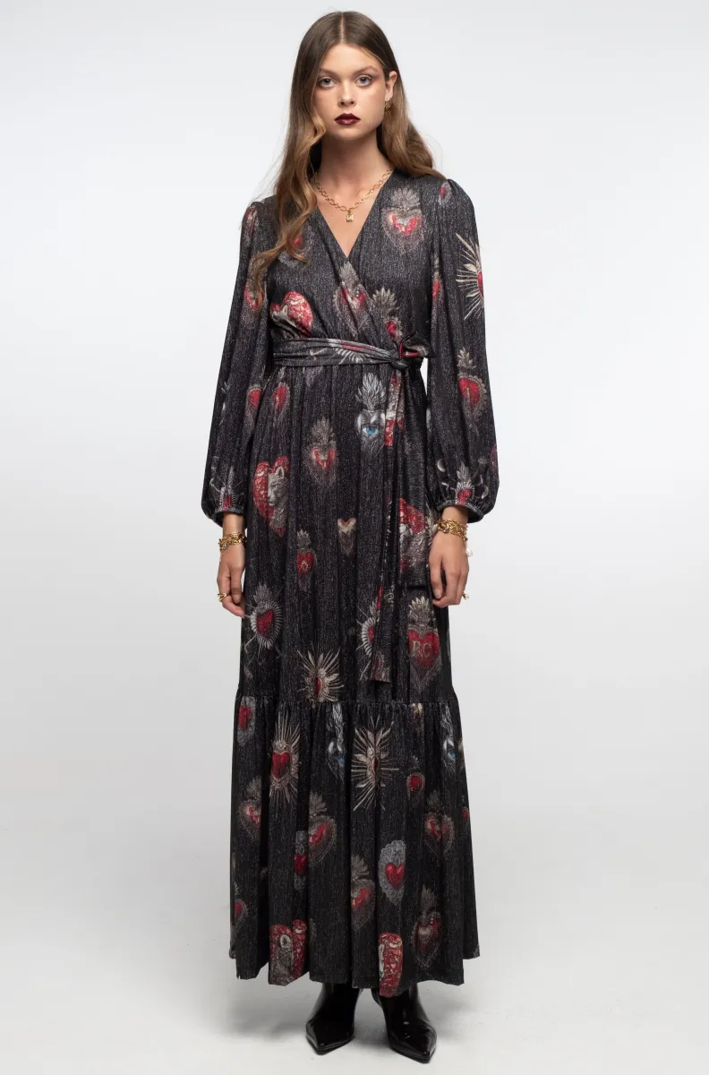 peace-and-chaos-elisium-wrap-dress-lurex8 γυναικείο φόρεμα με διάφορα χρώματα από την peace and chaos, elisium wrap dress