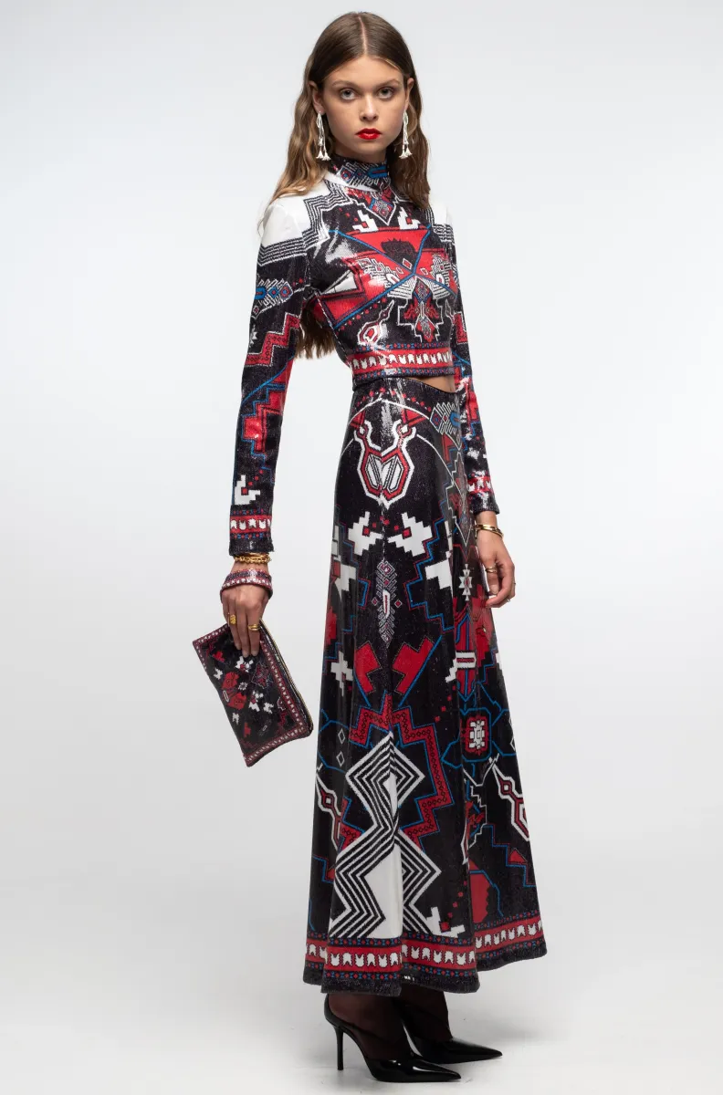 γυναικείο τσαντάκι με παγέτες από την peace and chaos, legacy pouch sequin