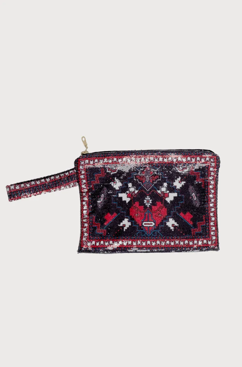 γυναικείο τσαντάκι με παγέτες από την peace and chaos, legacy pouch sequin