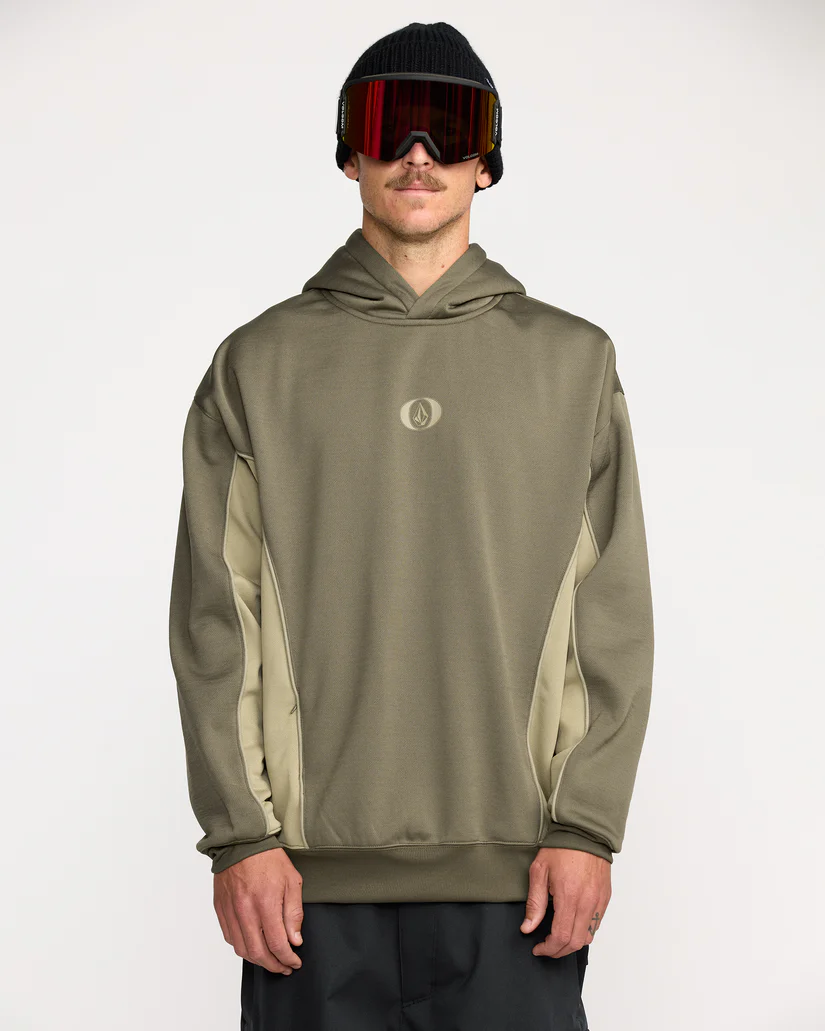 ανδρικό πράσινο φούτερ από την volcom, vital hydro hoodie