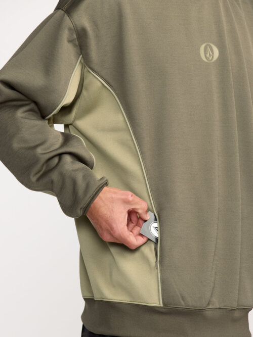 Volcom Vital Hydro Hoodie - Military Ανδρικό Φούτερ - Image 6