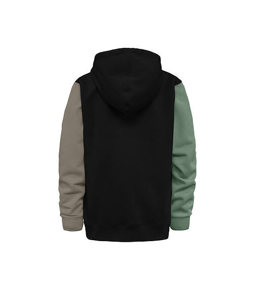 Παιδικό φούτερ από την εταιρία Horsefeathers σε μαύρο χρώμα με μπεζ και πράσινο.