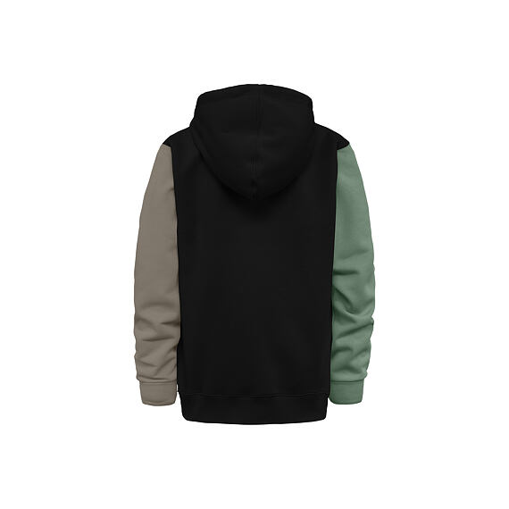 Παιδικό φούτερ από την εταιρία Horsefeathers σε μαύρο χρώμα με μπεζ και πράσινο.
