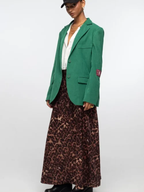 γυναικεία μακριά φούστα σε λεοπάρ σχέδιο από την Peace and chaos, rosette long skirt