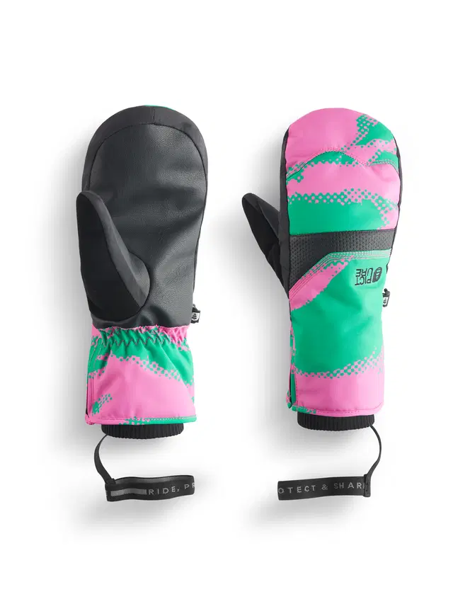 γυναικεία γάντια του σκι χούφτες σε ροζ και πράσινο από την Picture, kali mitts