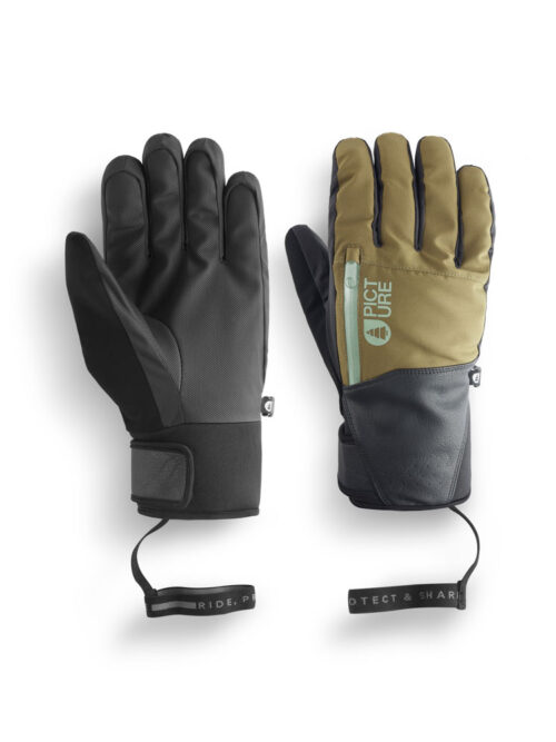 ανδρικά γάντια σε καφέ χρώμα για σκι από την Picture, madson gloves