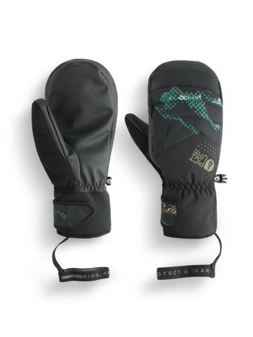 Αντρικά γάντια της εταίρας Picture σε μαύρο χρώμα με σχέδια.