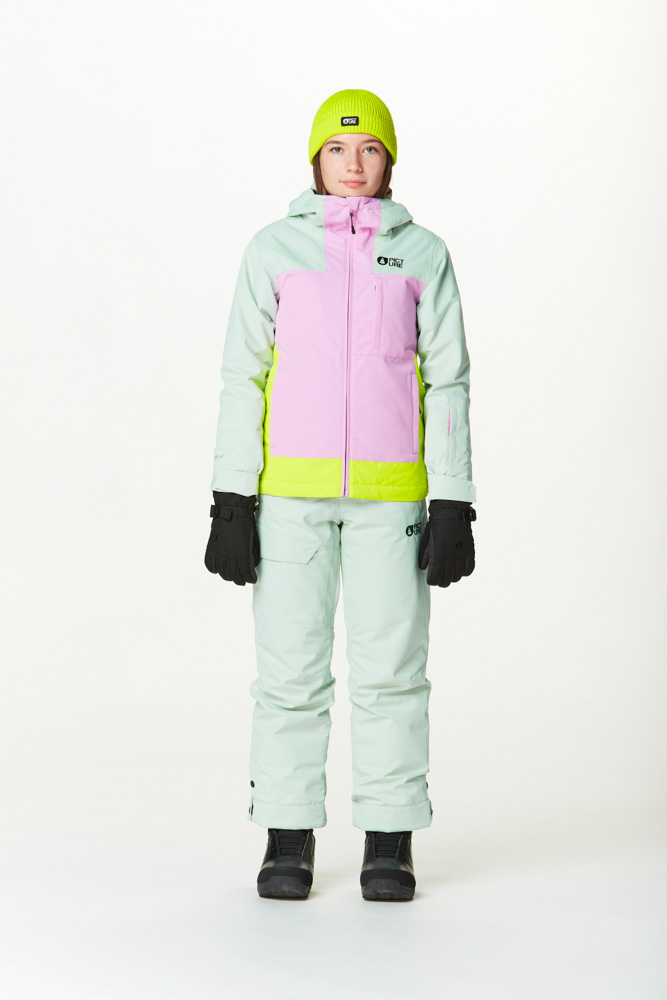 μπουφάν βουνού της εταιρίας Picture, σε χρώμα ροζ και μέντα.