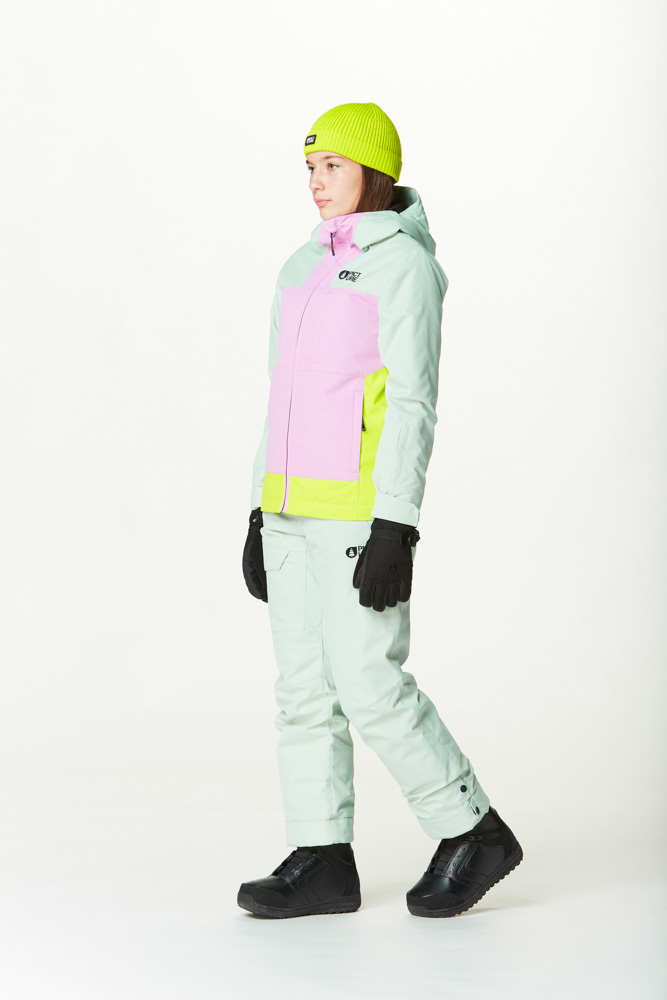 μπουφάν βουνού της εταιρίας Picture, σε χρώμα ροζ και μέντα.