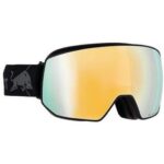 Μάσκα βουνού από την εταιρία Red Bull σε μαύρο χρώμα με κίτρινο φακό.