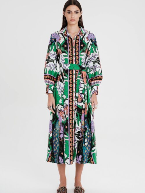 Μακρύ φόρεμα με σχέδια από την εταιρία Peace and Chaos.