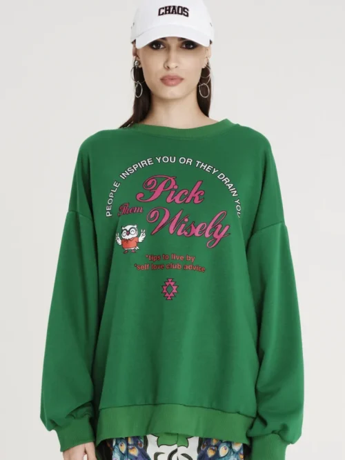 Φούτερ από την Peace & Chaos με σχέδια.