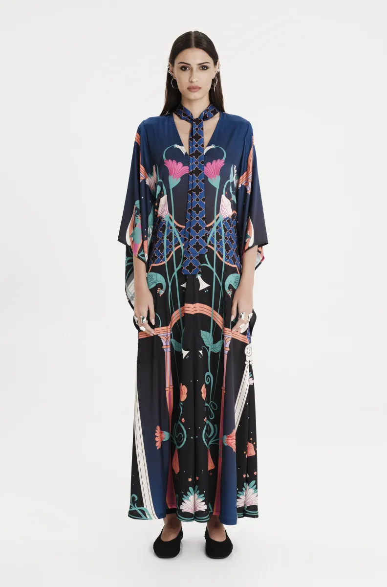 s26905_epoque_print_1_ Μακρύ φόρεμα με σχέδια από την εταιρία Peace and Chaos.