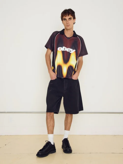 Obey Blurred Soccer Jersey T-shirt - Image 6