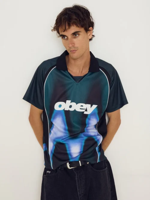 Obey Blurred Soccer Jersey T-shirt - Image 10