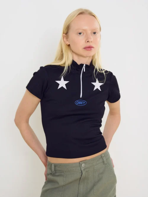 Obey Relay Mock Neck T-shirt - Image 6