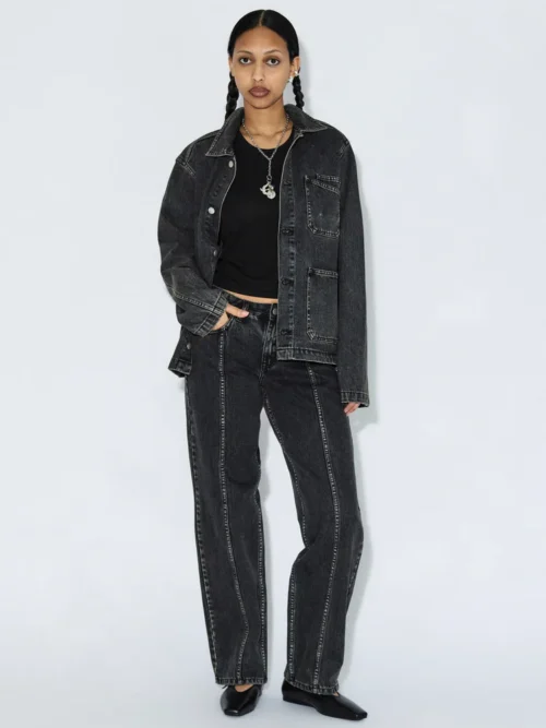 Dr.Denim Evon Worker Jacket - Aged Black - Image 3