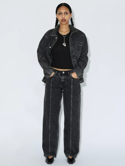 Dr.Denim Evon Worker Jacket - Aged Black - Image 4