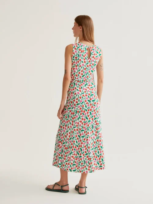 Compania Fantastica Burgundy Print Long Dress - Image 3