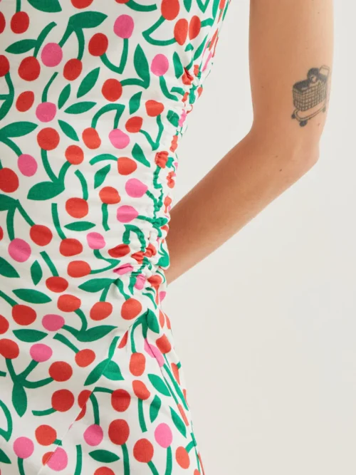 Compania Fantastica Burgundy Print Long Dress - Image 4