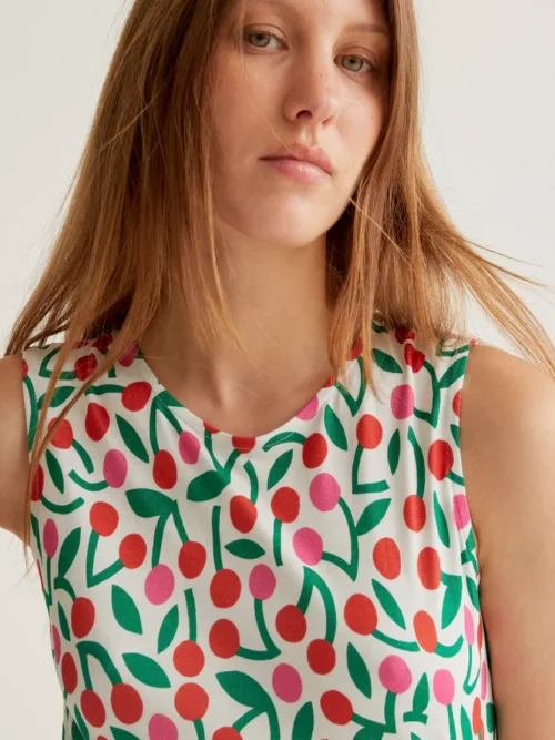 Compania Fantastica Burgundy Print Long Dress - Image 5