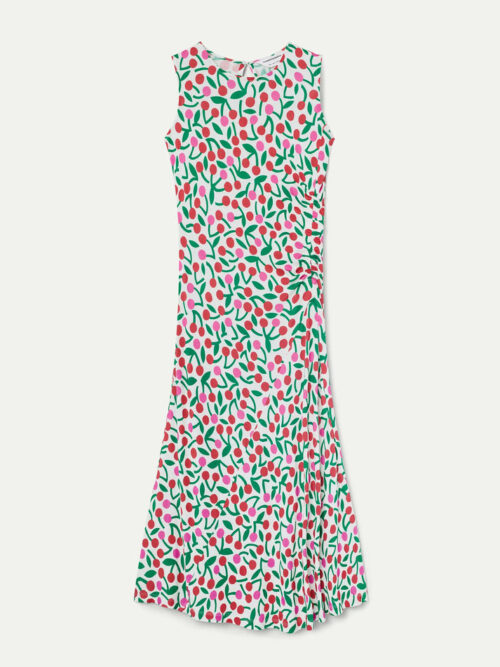 Compania Fantastica Burgundy Print Long Dress - Image 1