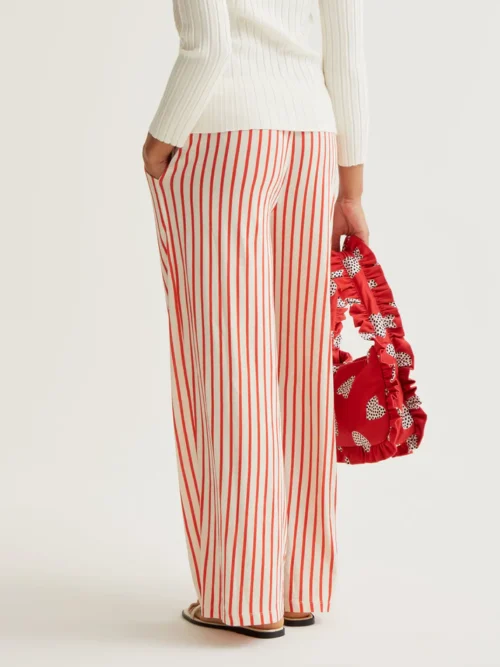 Compania Fantastica Red Striped Print Trousers - Image 3