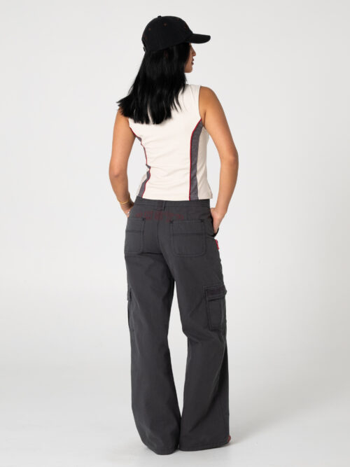 Rusty Contrast Zip Through Tank Top - Image 6