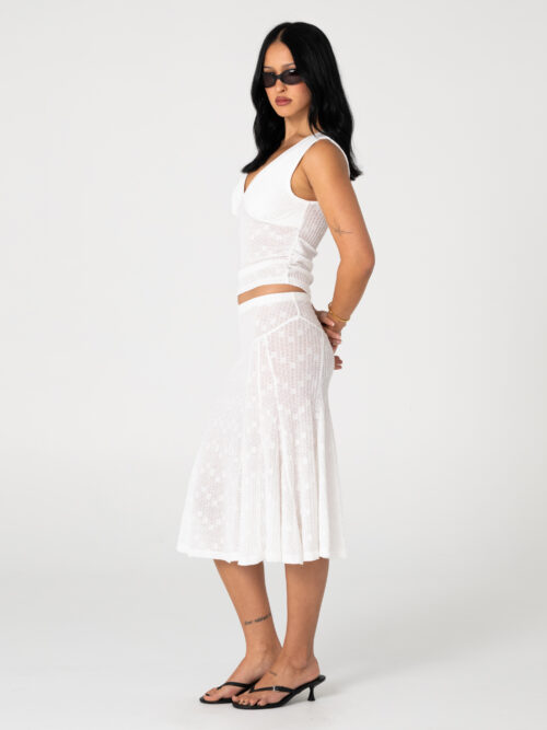 Rusty Roma Low Rise Lace Midi Skirt - Image 4