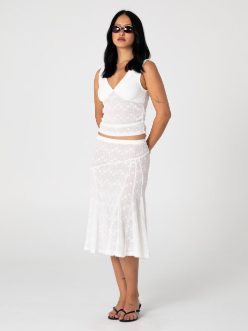 Rusty Roma Low Rise Lace Midi Skirt - Image 3