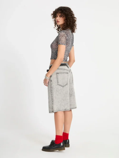 Volcom Rawly Knit Mesh Top - Black White - Image 4