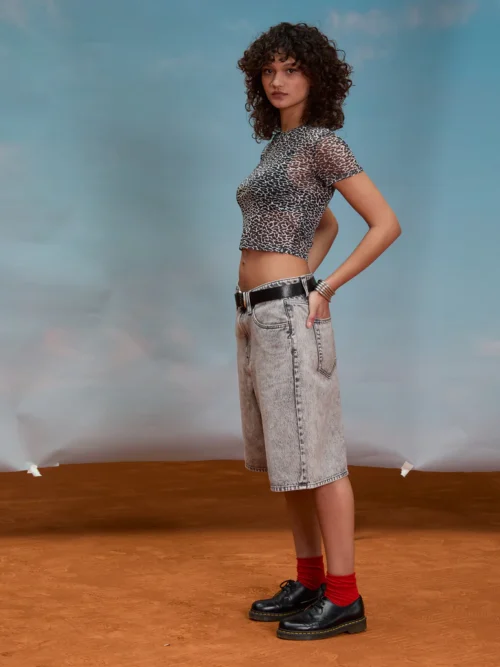 Volcom Rawly Knit Mesh Top - Black White - Image 9