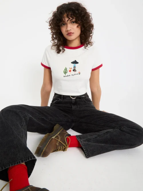 Volcom Mickey Mason Crop Top - Off White - Image 10