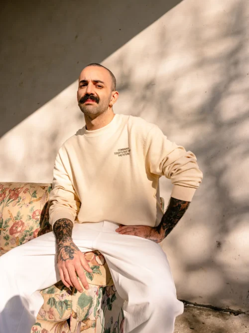 Caterpillar Past and Future Crewneck Fleece - Image 3