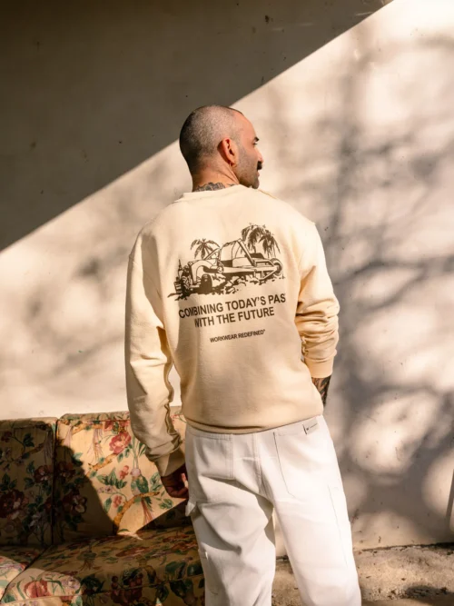 Caterpillar Past and Future Crewneck Fleece - Image 4