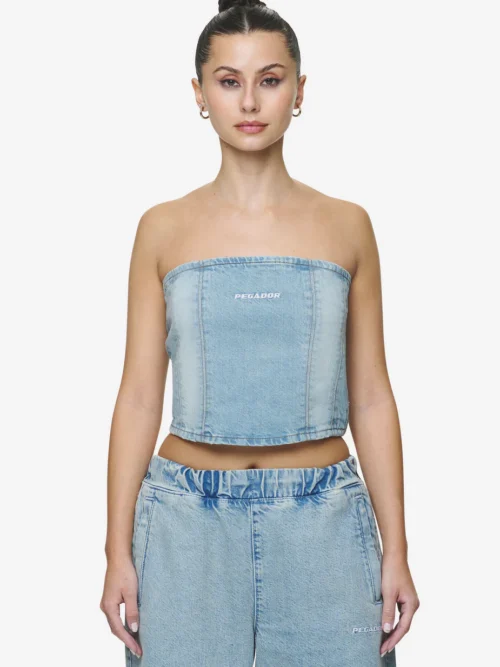 Pegador Miranda Denim Tube Top - Image 1