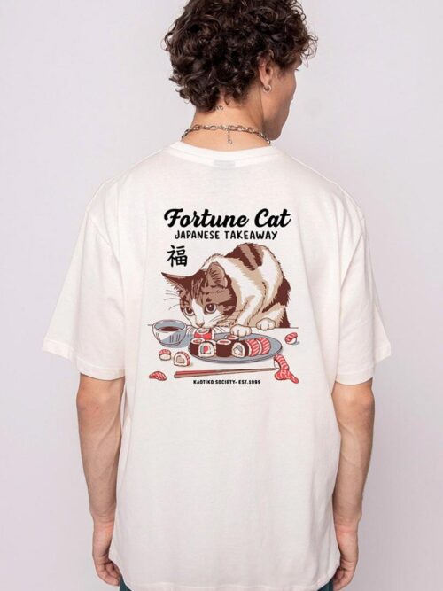 Kaotiko Fortune Cat T-shirt - Image 3