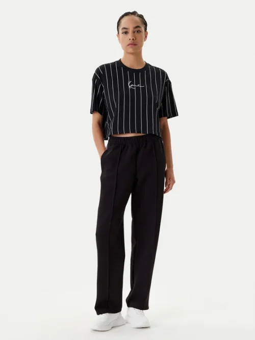 Karl Kani Small Signature Essential Crop Tee Pinshipe - Image 3