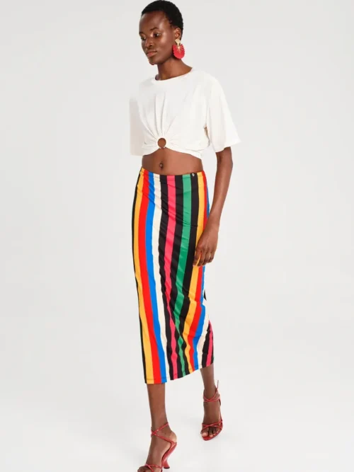 Peace & Chaos Rhythm Midi Skirt - Image 6