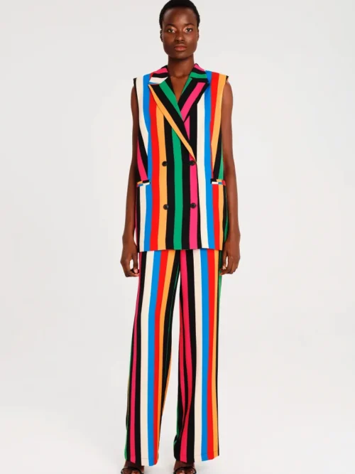 Παντελόνι σε ίσια γραμμή Πλαϊνές τσέπες και διακοσμητική πίσω τσέπη Μεταλλική λεπτομέρεια Chaka