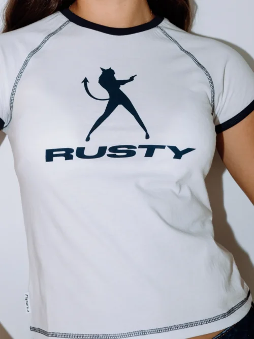 Rusty Delphie Devil Ringer Mini Tee - Image 4